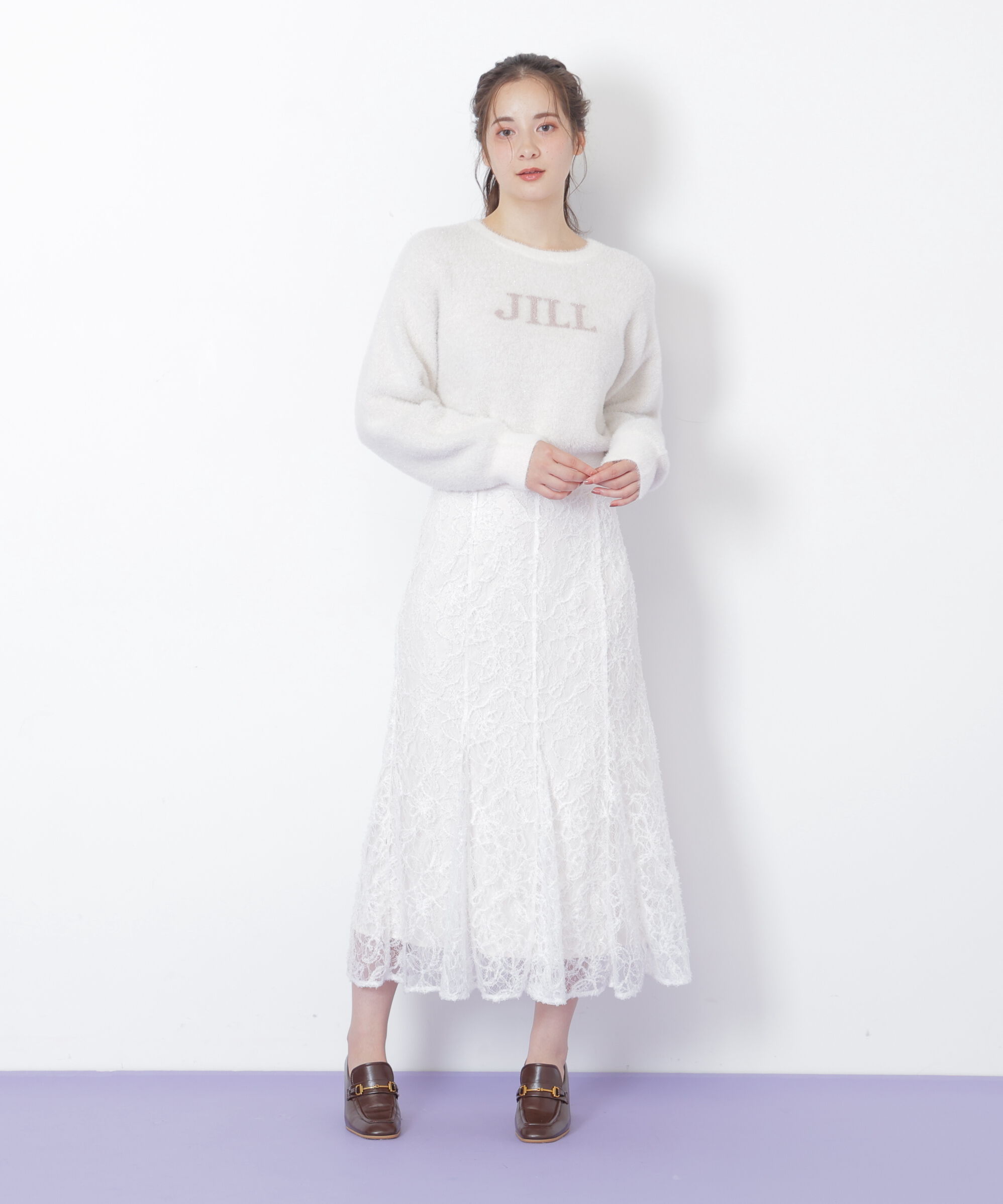  「モール刺繍レースマーメイドスカート」|スカート|
