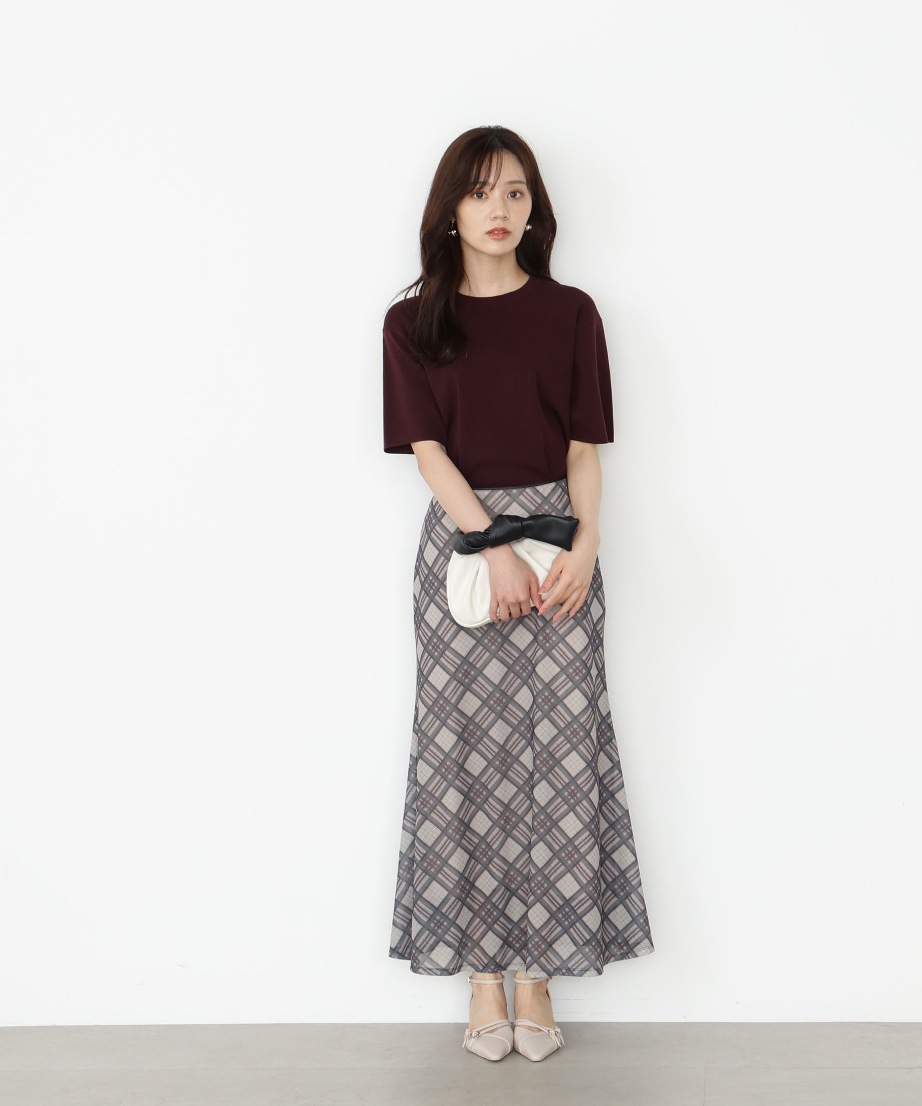 PROPORTION BODY DRESSING「チェックナロースカート 25AW」|スカート|