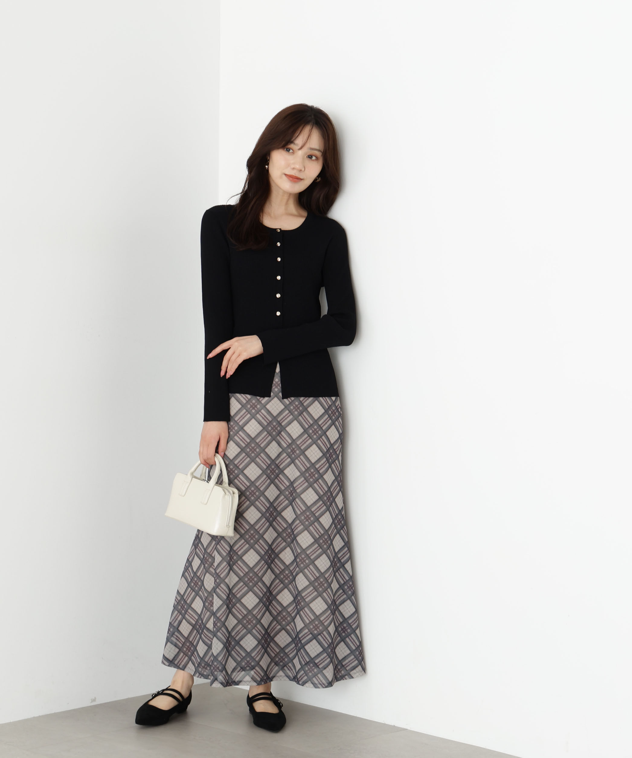 PROPORTION BODY DRESSING「チェックナロースカート 25AW」|スカート|