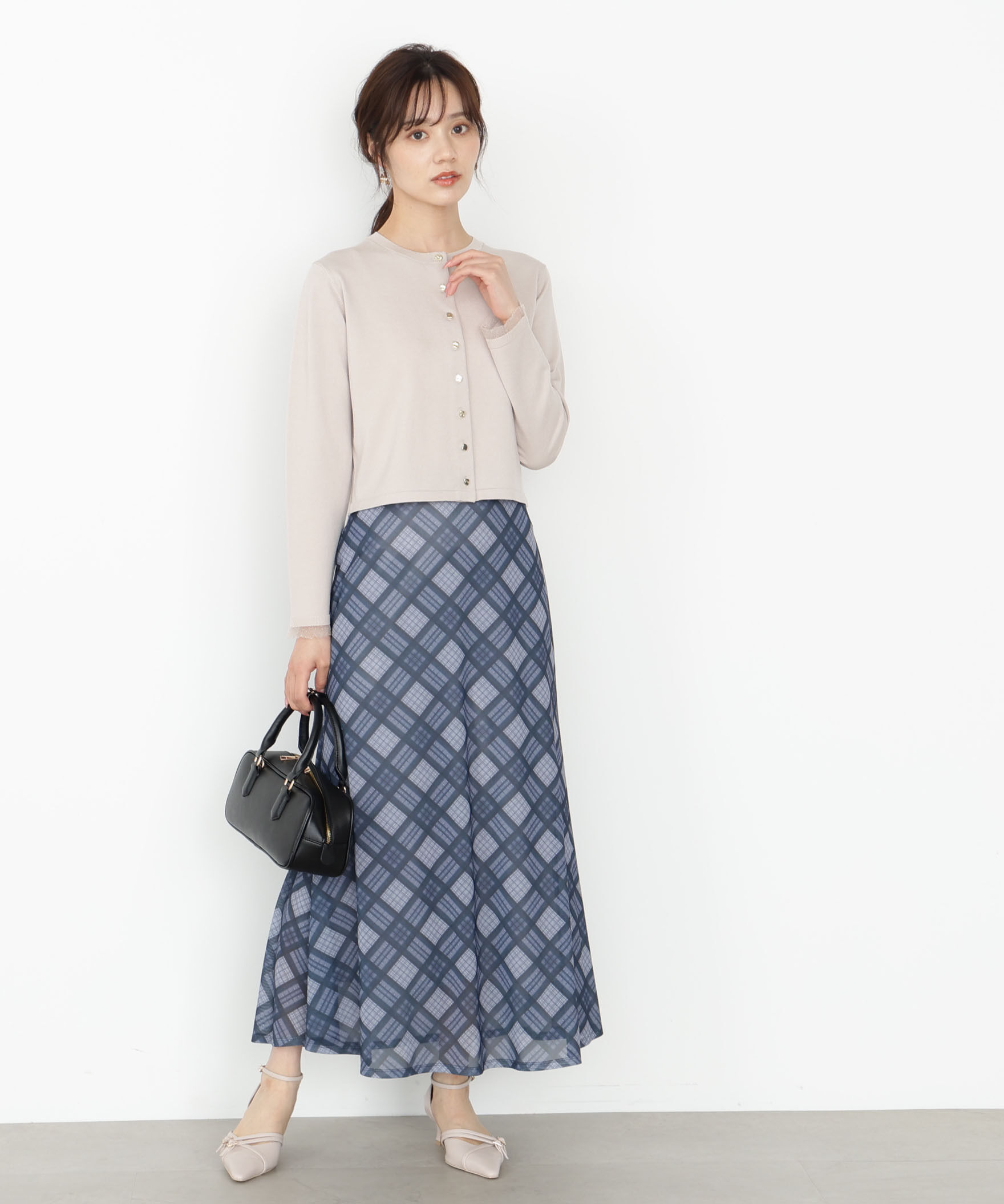 PROPORTION BODY DRESSING「チェックナロースカート 25AW」|スカート|