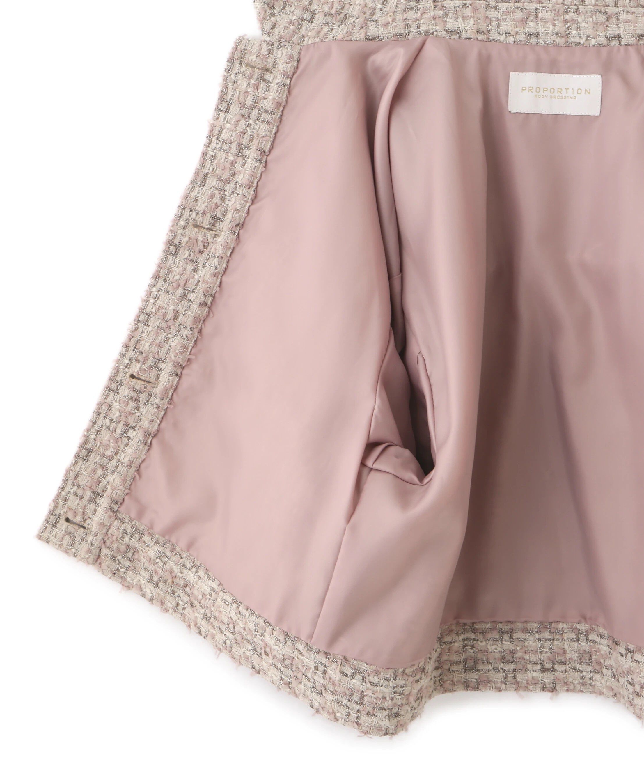 PROPORTION BODY DRESSING「ラメツイードブルゾン 25AW」|ブルゾン・スタジャン|