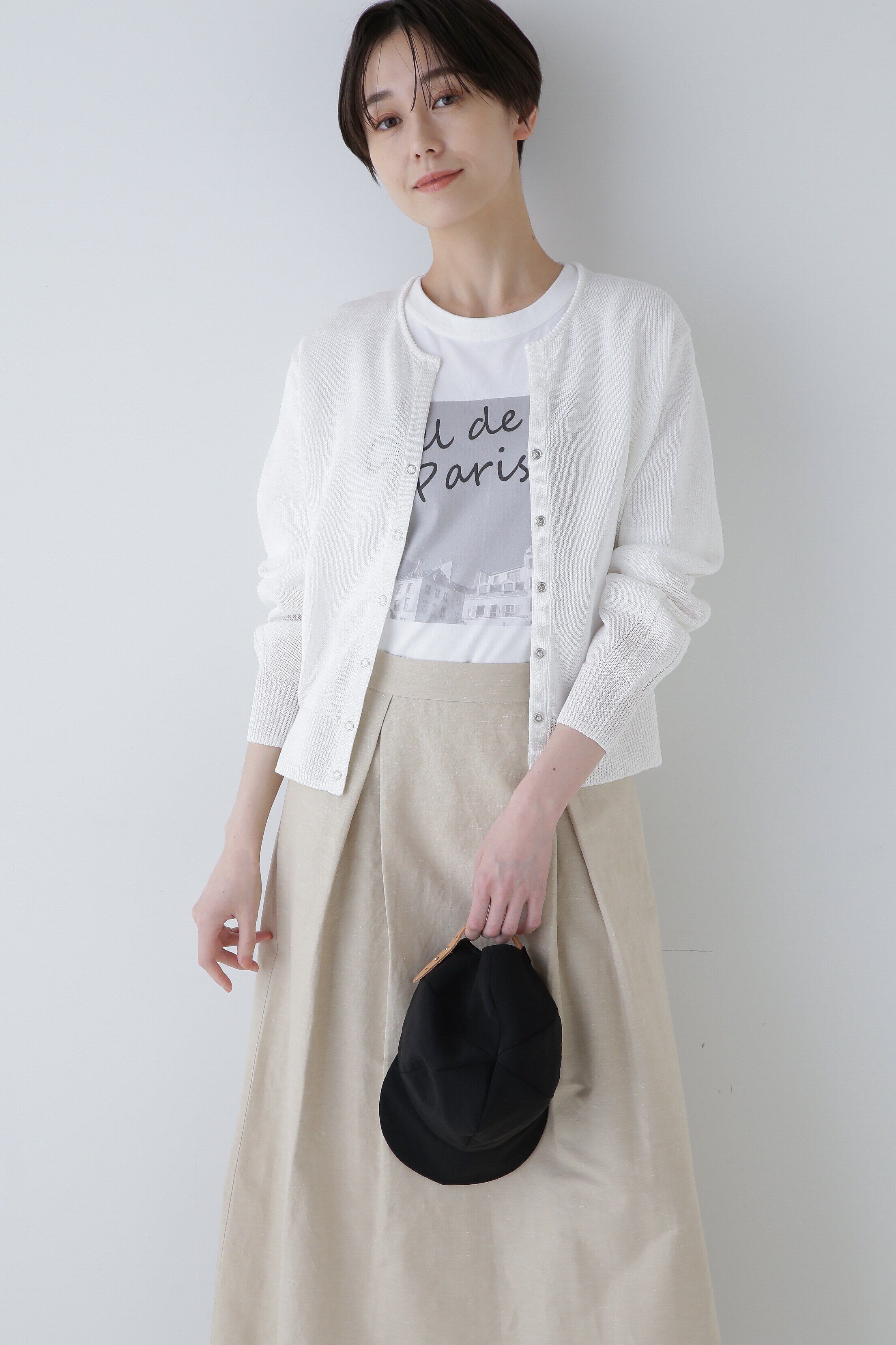  「◆ミドルゲージギマカーディガン」|ニット・セーター|ホワイト