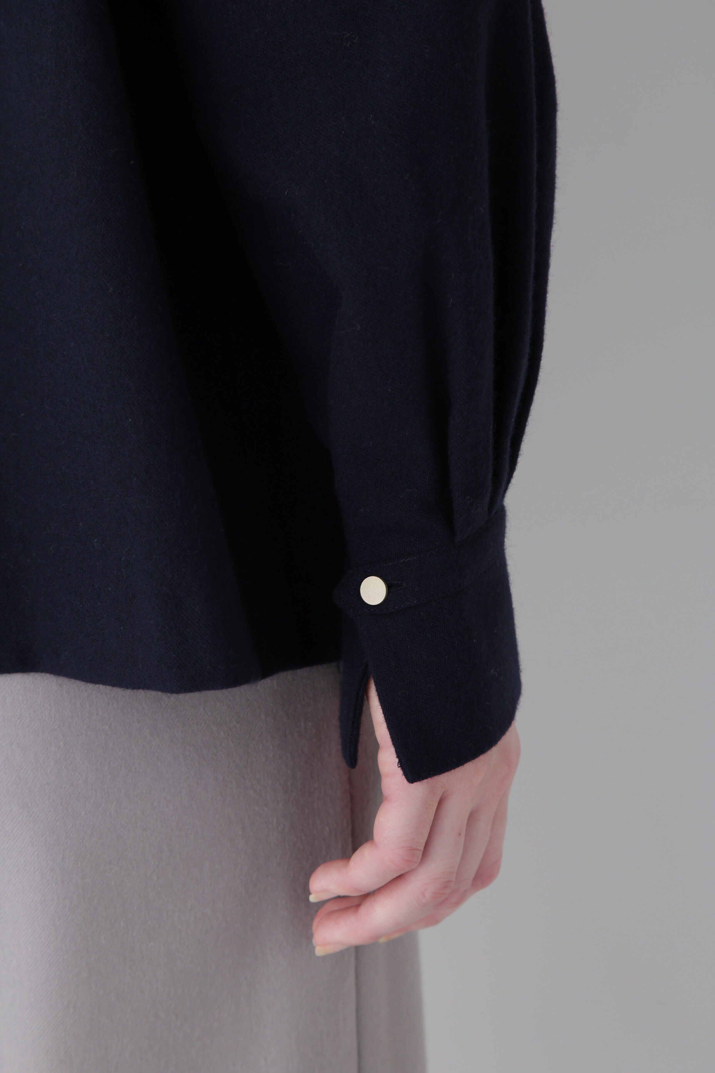  「◆セミ梳毛ツイルブラウス」|シャツ・ブラウス|