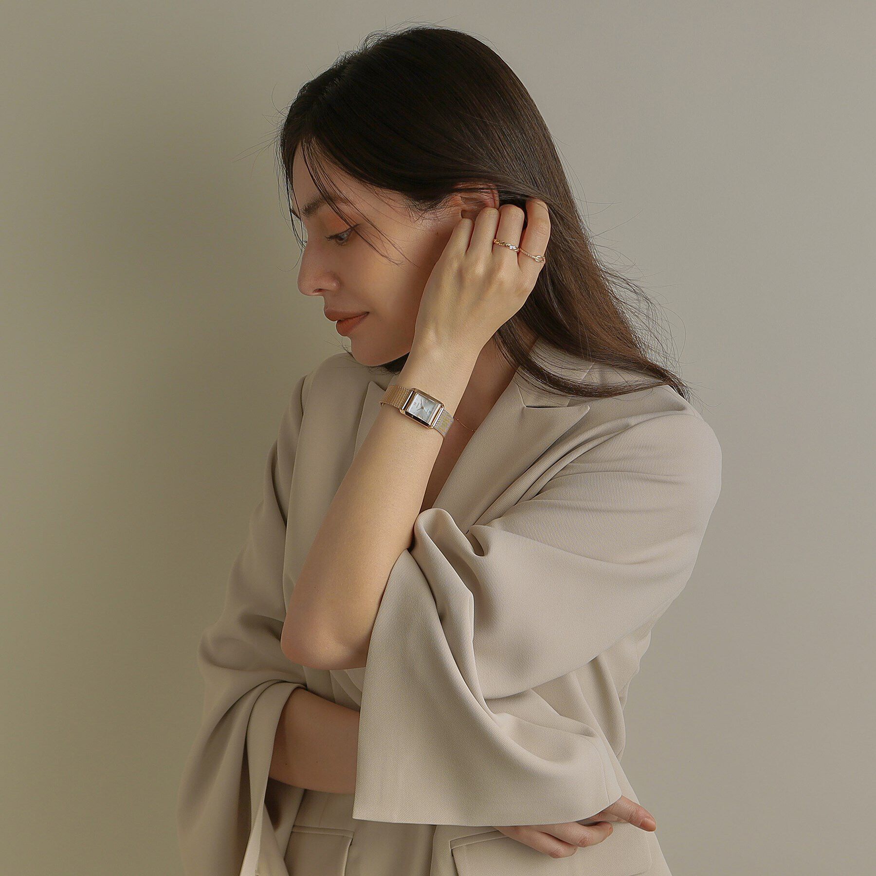 COCOSHNIK「RG シチズンL別注モデル スクエア チェンジャブルウォッチ（ホワイト）」|腕時計|