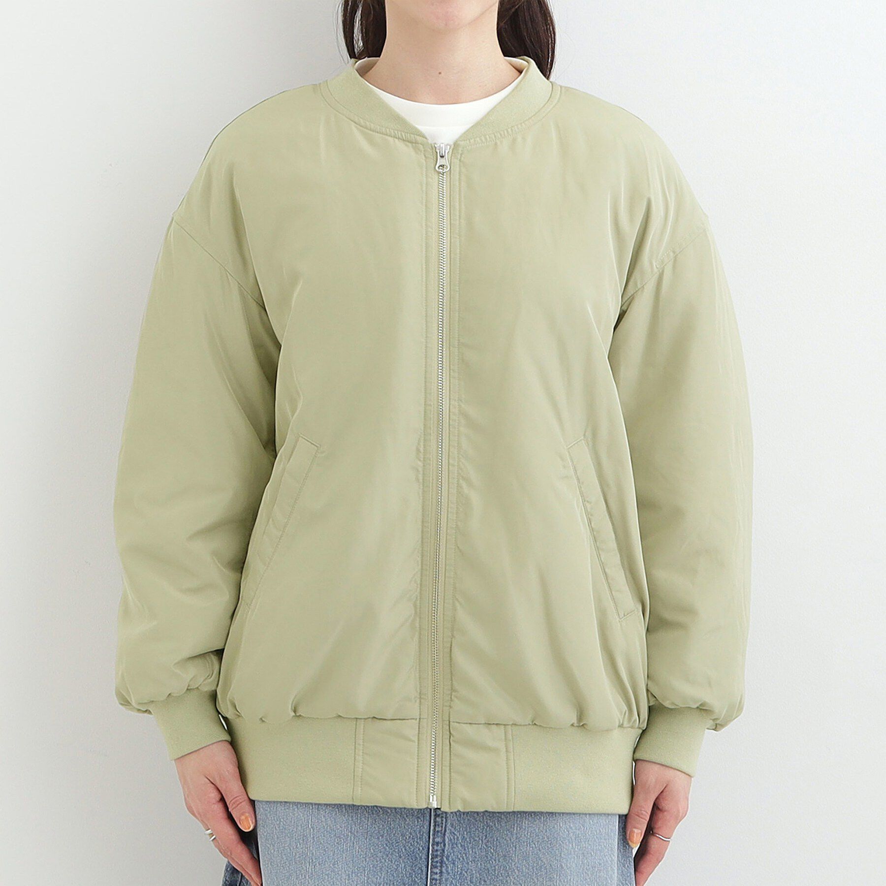 SHOO･LA･RUE「【S-LL】大人も取り入れやすい BIGシルエット MA－1ブルゾン」|ブルゾン・スタジャン|