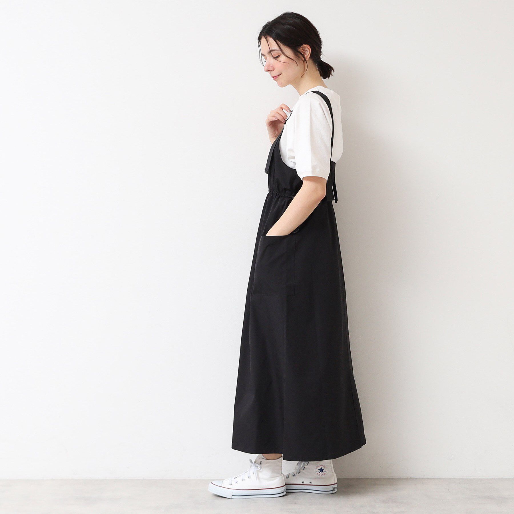 Dessin「【洗える】ベルト付きワークジャンスカ（S～L）」|ワンピース|