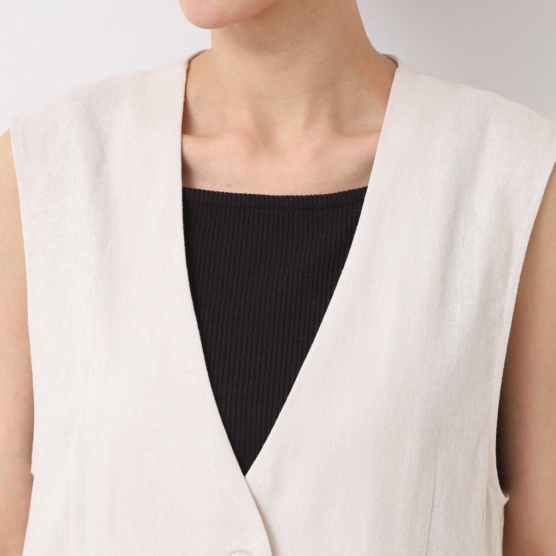 Dessin「【セットアップ可能・洗える】ボタン付きジレ」|ベスト・ジレ|