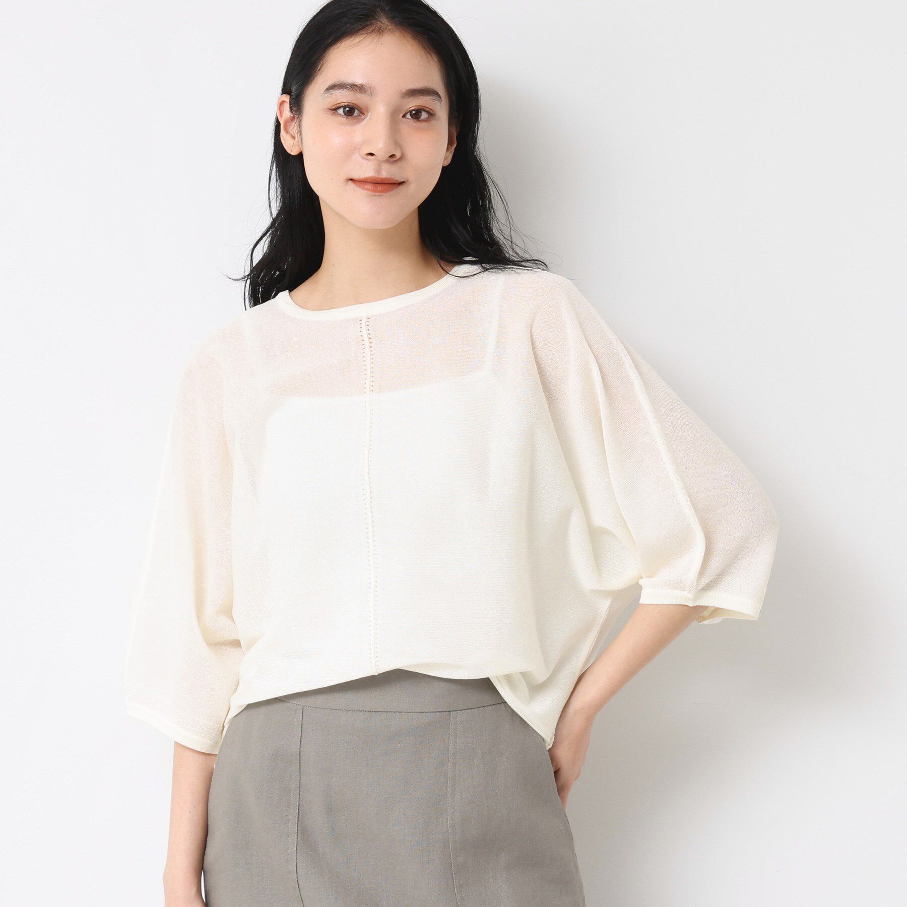 Dessin「【前後2WAY・洗える】シアーカーディガン」|カーディガン|