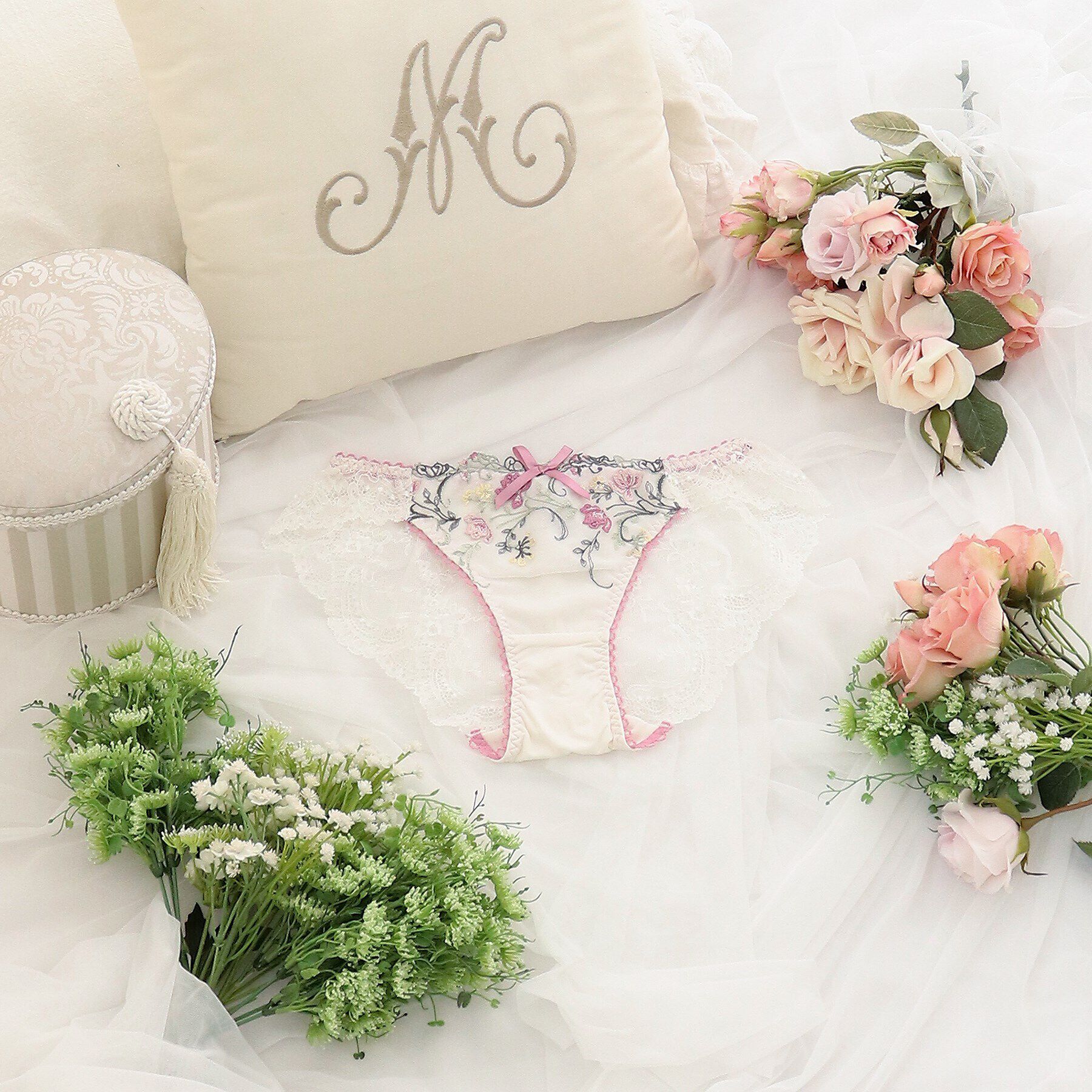 Risa Magli「カトリーヌ レースショーツ」|インナー|ピンク(070)