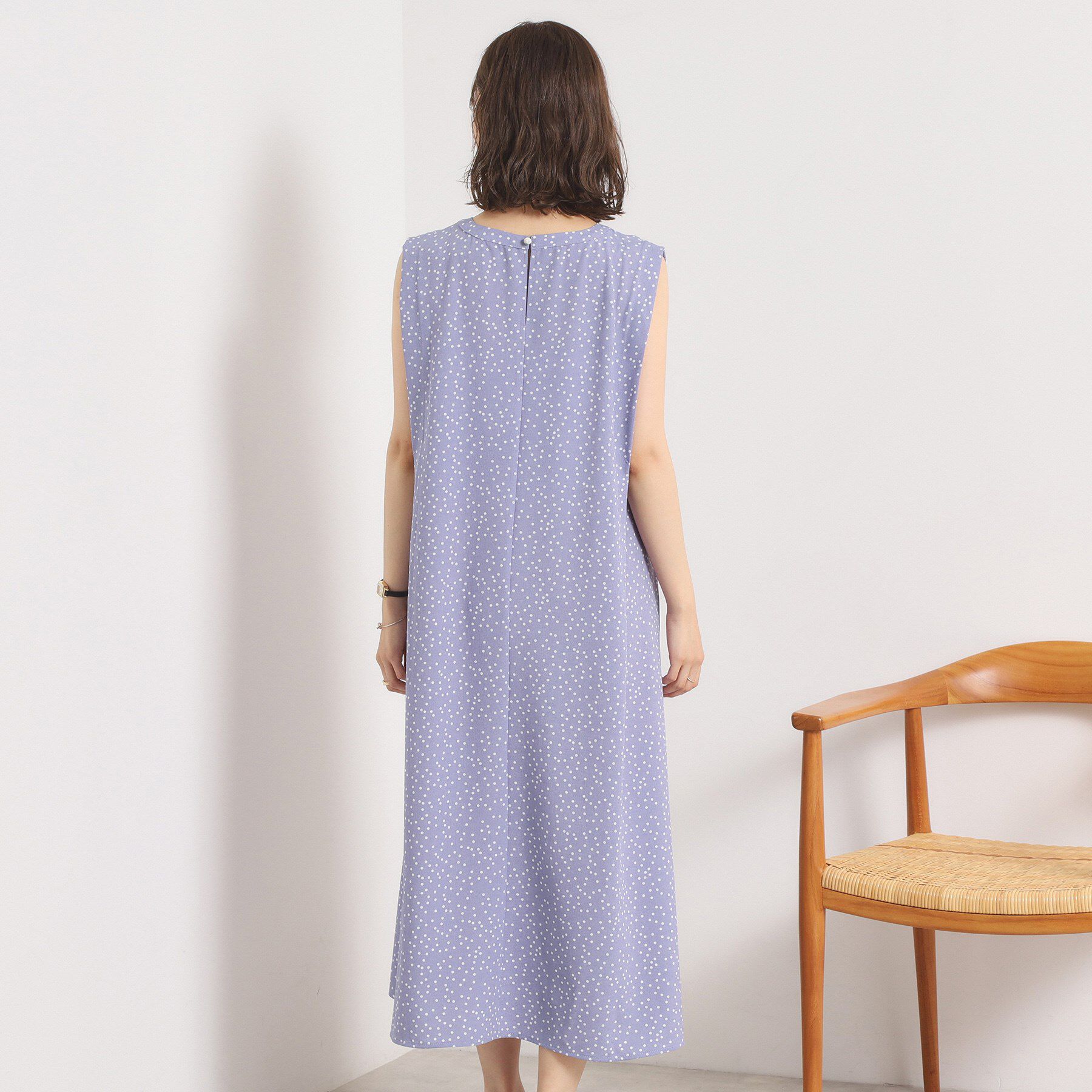 ITS&rsquo;DEMO「【UVカット／速乾／冷感／洗濯機OK／洗濯後しわになりにくい】麻調ストレッチ肩タックワンピース＜ラク」|ワンピース|