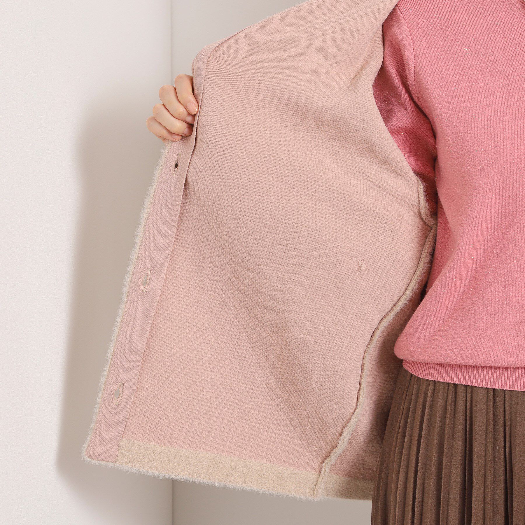 ITS&rsquo;DEMO「【手洗い可】フェザーWフェイスコーディガン」|カーディガン|