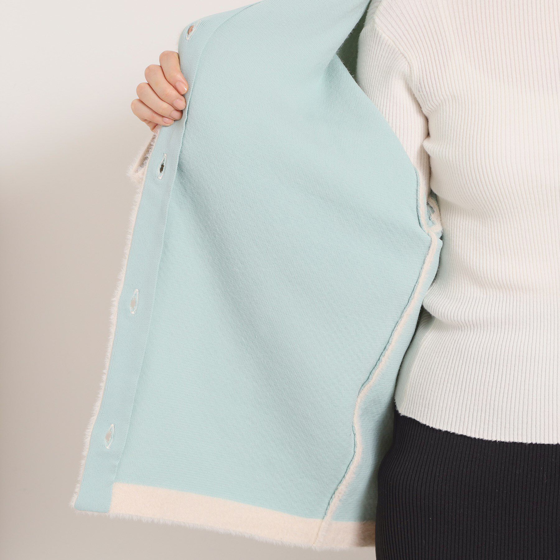 ITS&rsquo;DEMO「【手洗い可】フェザーWフェイスコーディガン」|カーディガン|