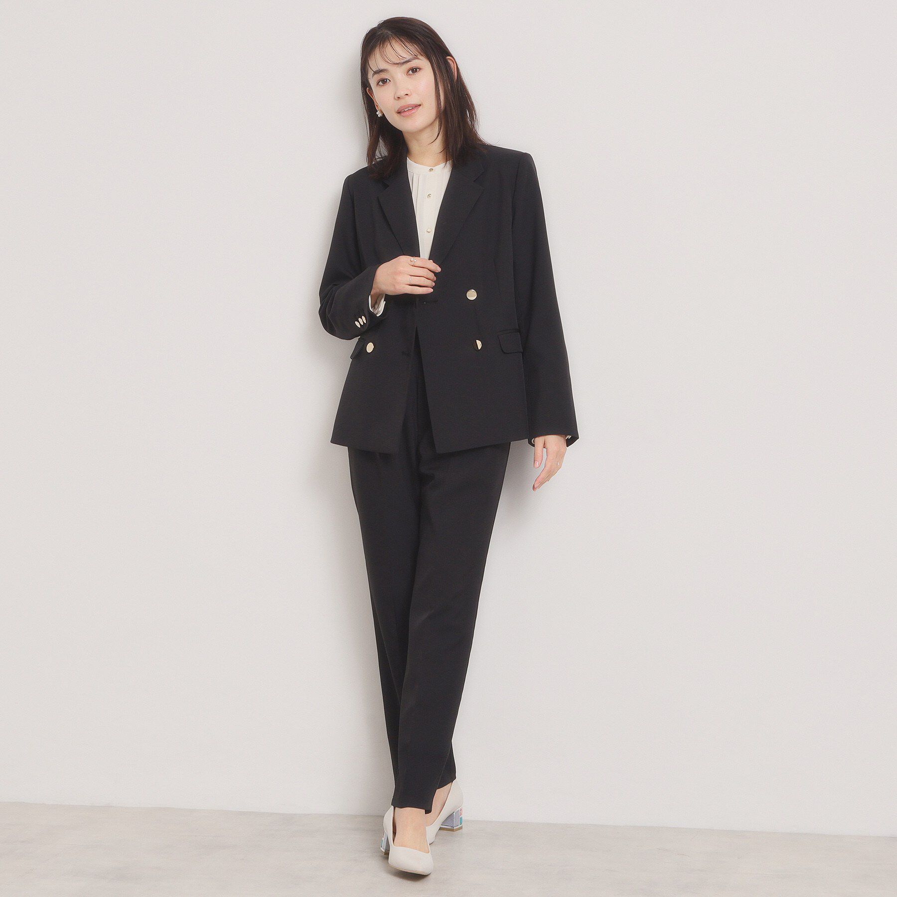 ITS&rsquo;DEMO「【入卒／洗濯機OK／イージーケア】ツイルストレッチダブルジャケット」|テーラードジャケット|