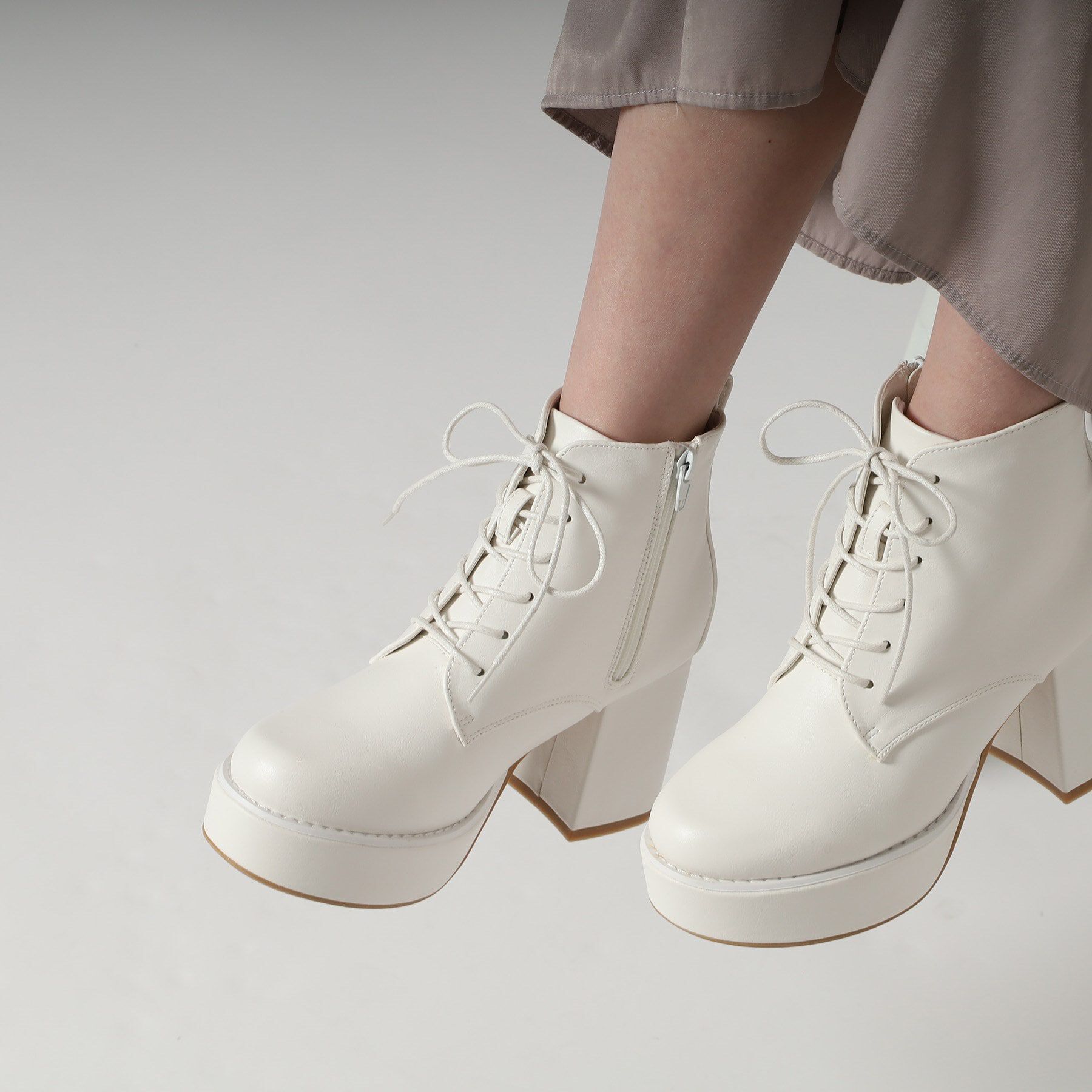 csT&P「厚底レースアップブーツ」|ショートブーツ|