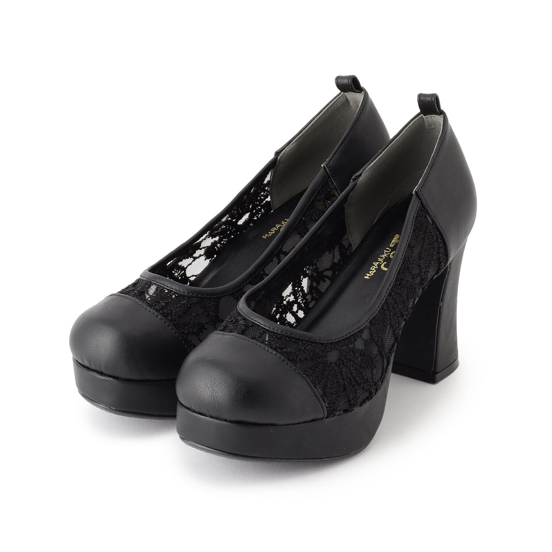 csT&P「厚底チュールレースチャンキーヒールパンプス」|パンプス|