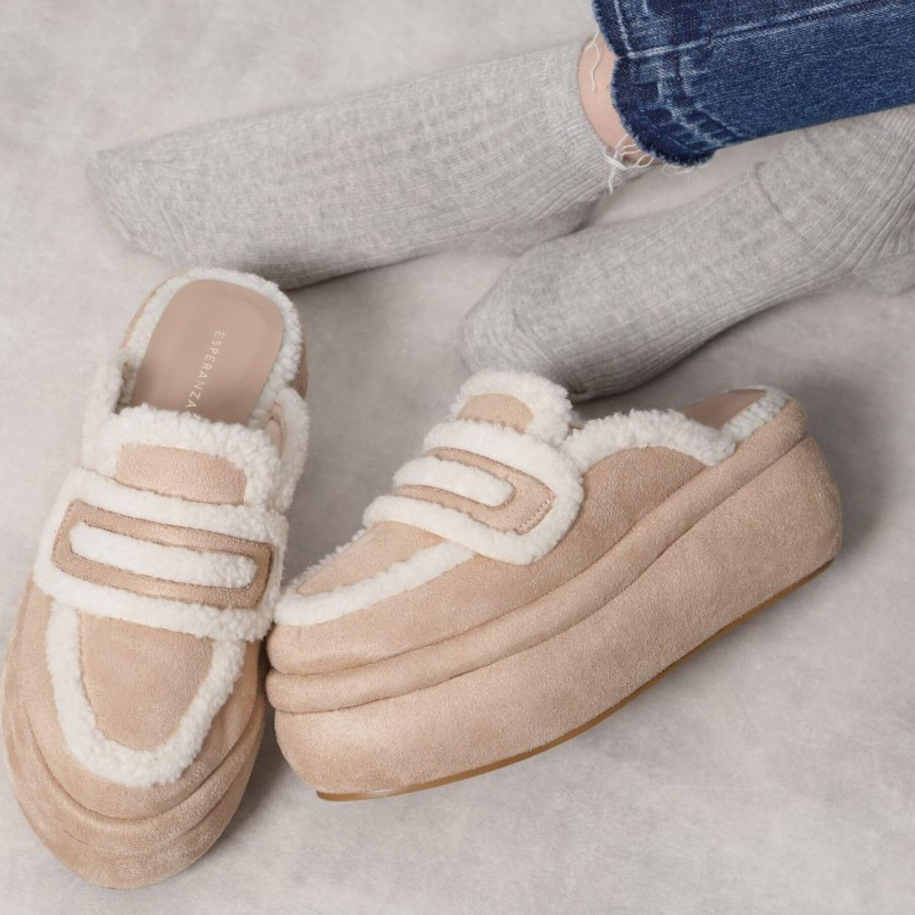 ESPERANZA「ふわもこボアサボ」|サンダル|