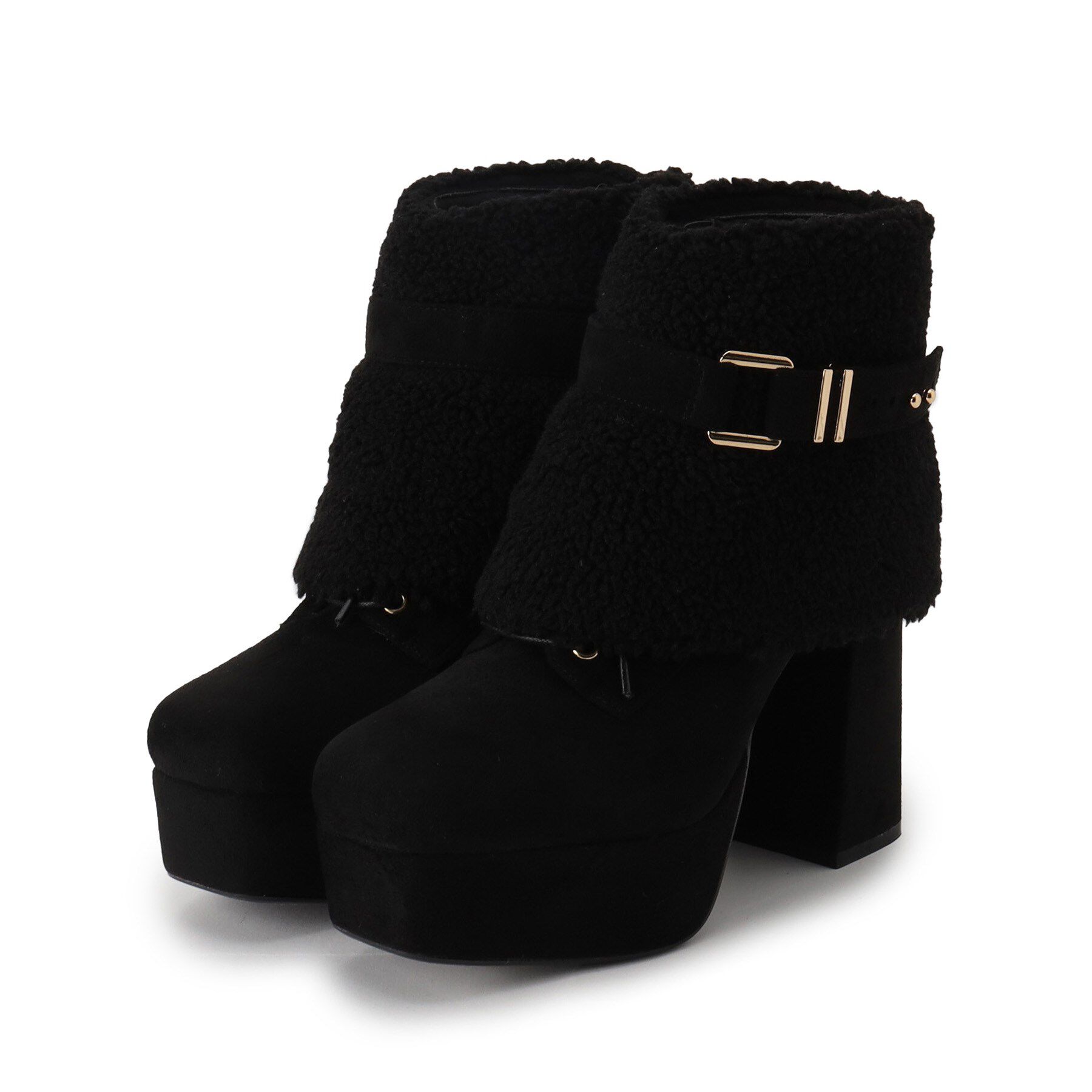 ESPERANZA「【ラク盛り／ショートブーツ】リピーター続出／脚長美脚 3WAYボアレースアップショートブーツ」|ショートブーツ|