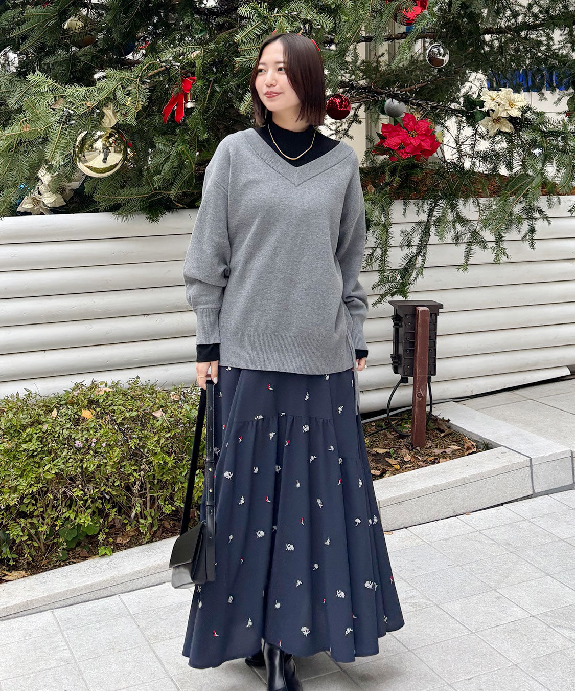 COCO DEAL「フラワー/スター刺繍ティアードスカート」|スカート|