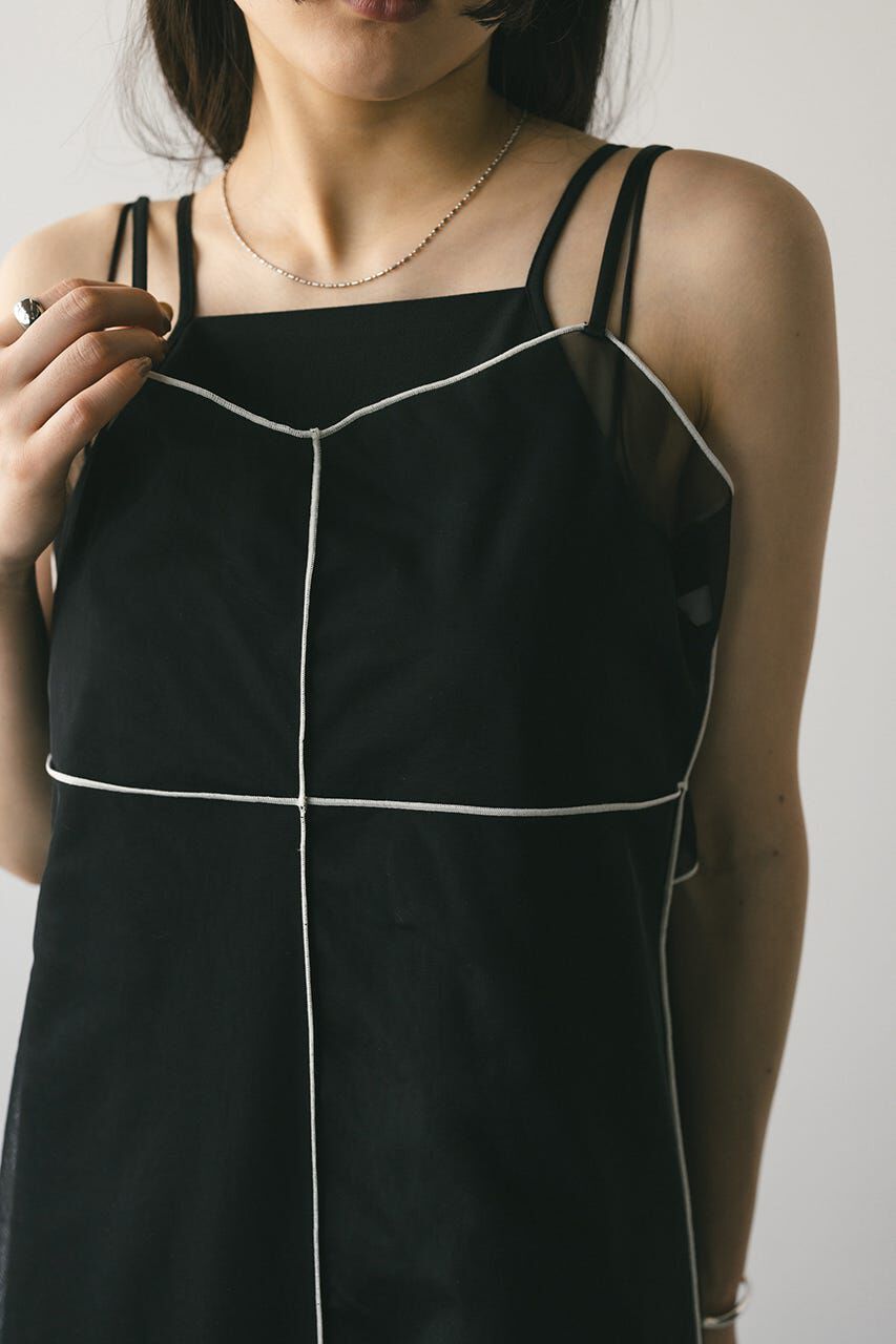 STYLEMIXER「バイカラーチュールレイヤーワンピース」|ワンピース|