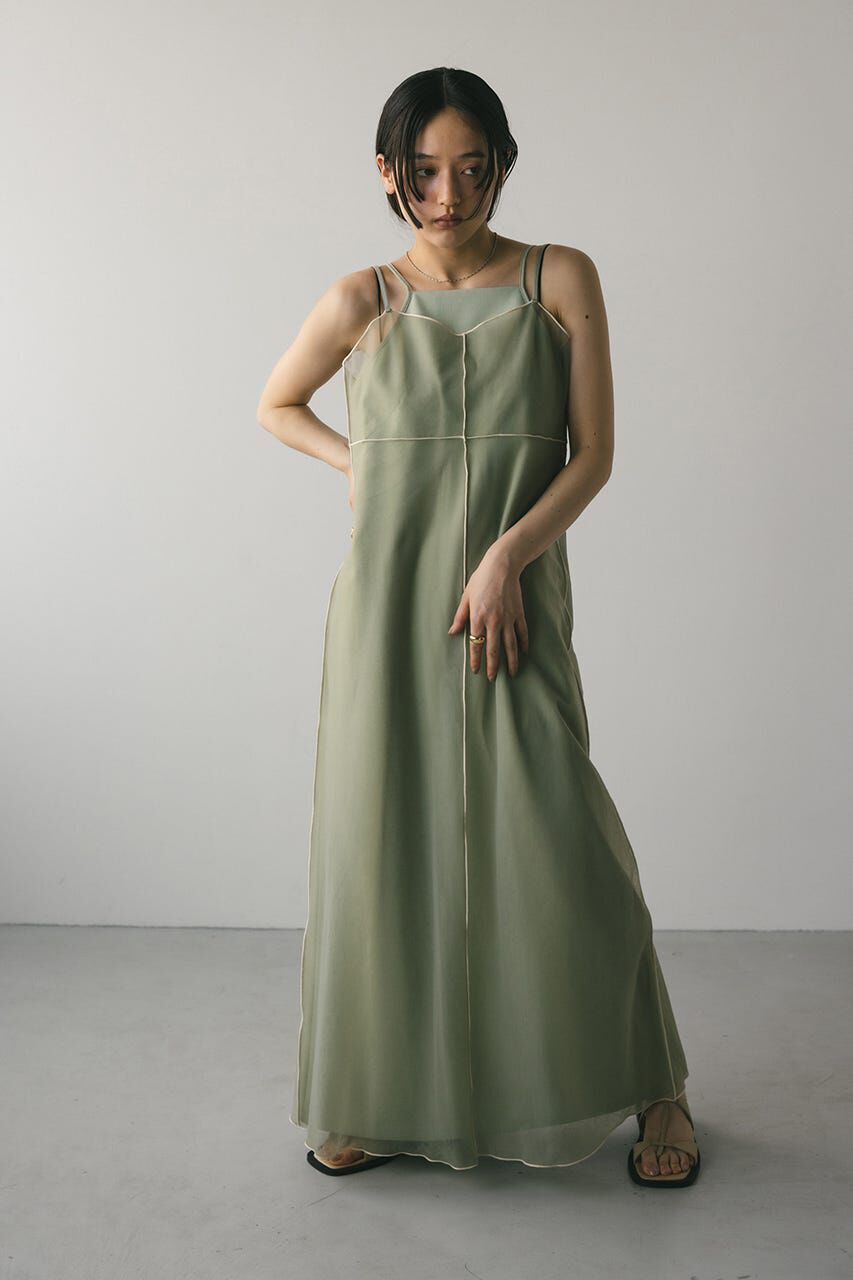 STYLEMIXER「バイカラーチュールレイヤーワンピース」|ワンピース|