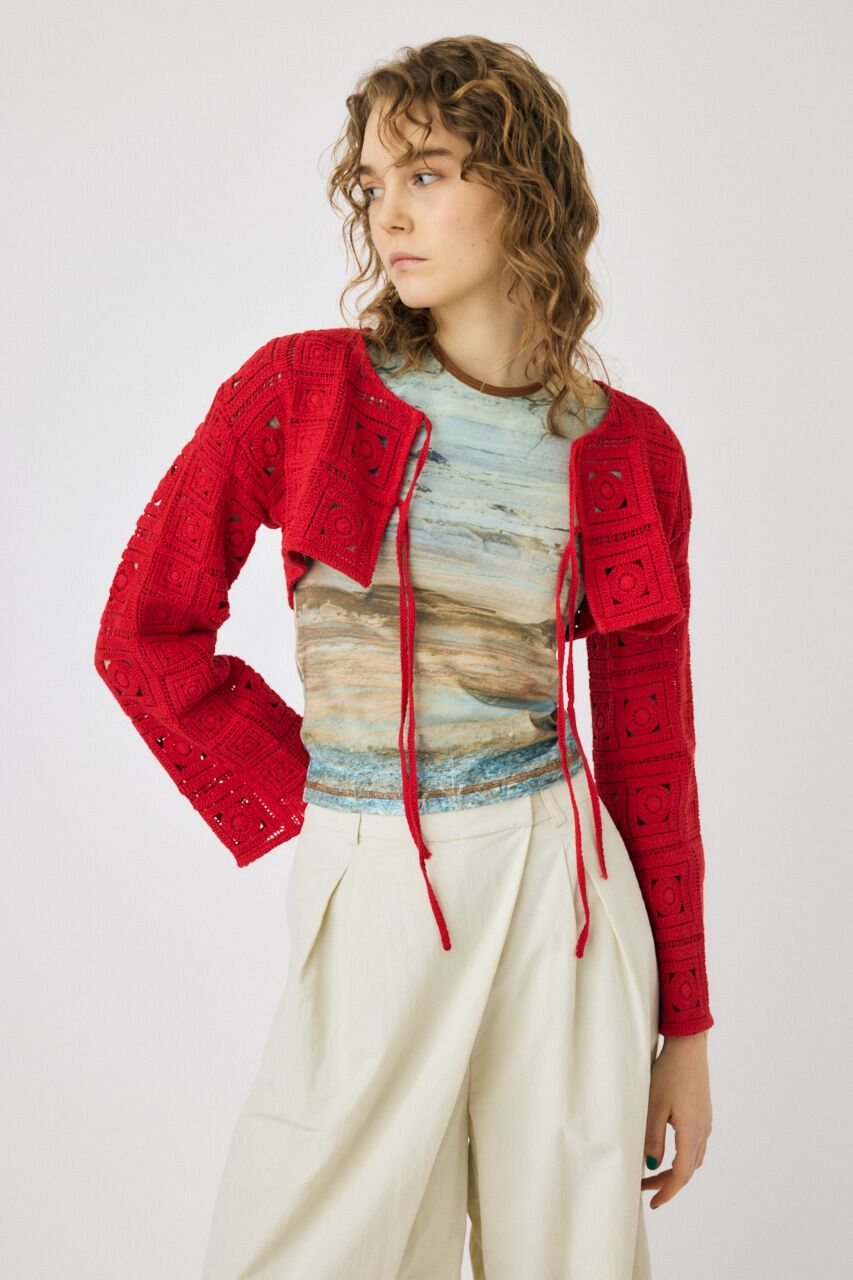 MOUSSY「CROCHET カーディガン」|カーディガン|