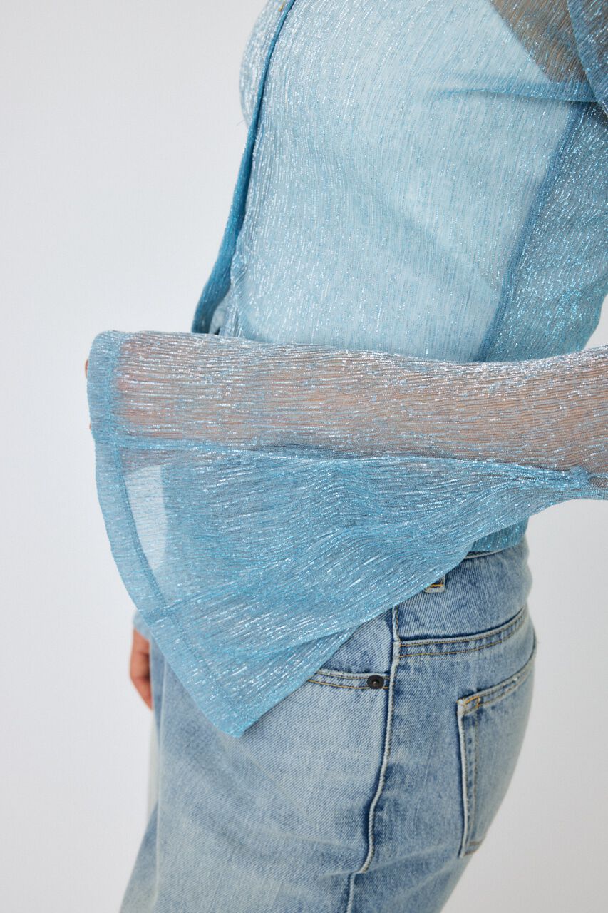 MOUSSY「GLITTER PLEATS カーディガン」|Tシャツ・カットソー|