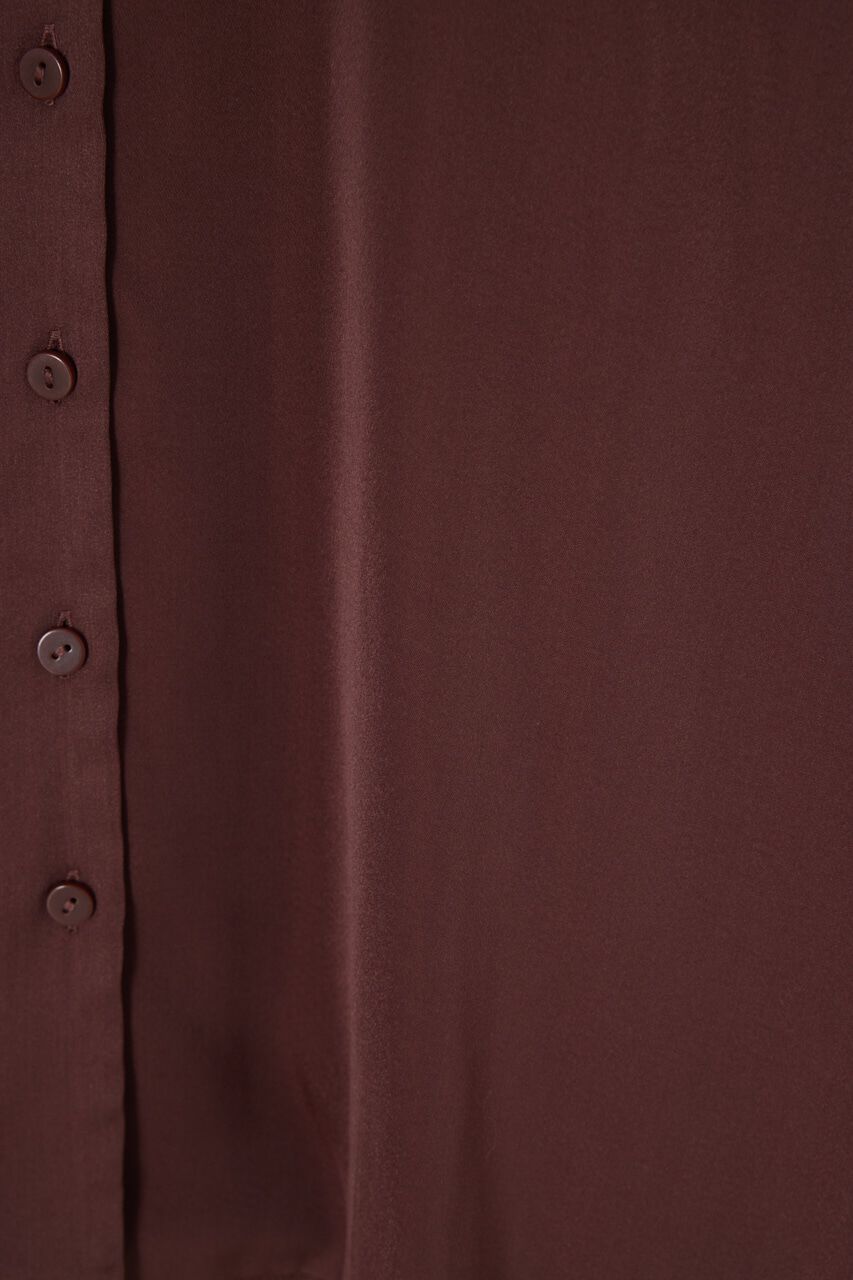 MOUSSY「サテンシャツ　リサイクルポリエステル&times;レーヨン素材」|シャツ・ブラウス|