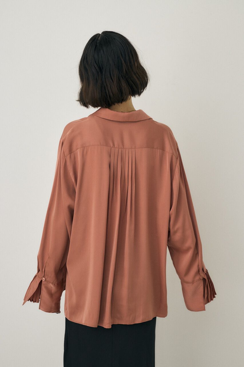 MOUSSY「サテンシャツ　リサイクルポリエステル&times;レーヨン素材」|シャツ・ブラウス|