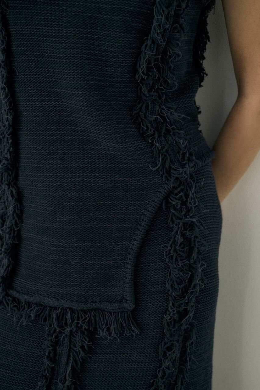 MOUSSY「ツイードニットタンクトップ　オーガニックコットン使用」|タンクトップ|