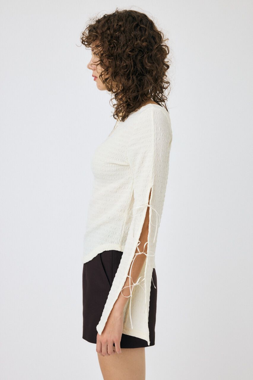 MOUSSY「SLEEVE RIBBON トップス」|Tシャツ・カットソー|