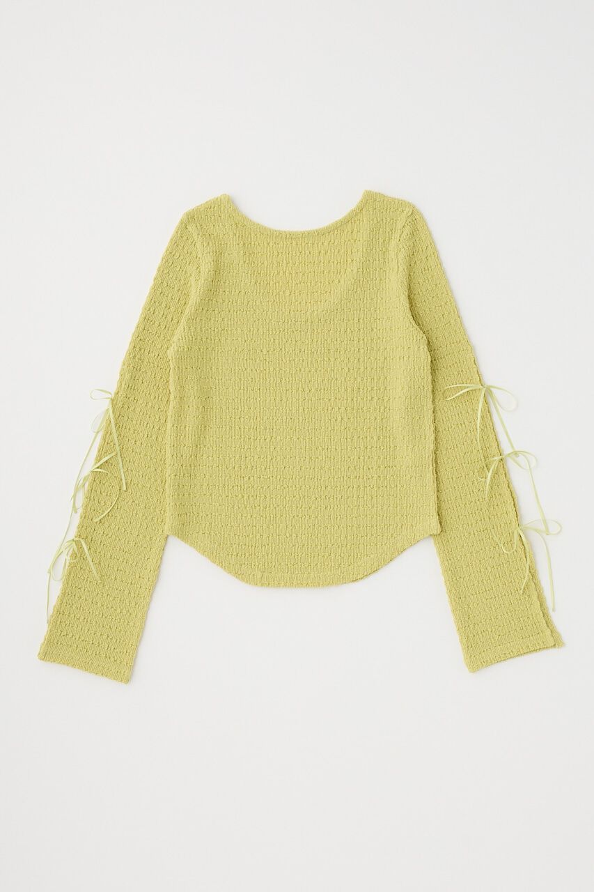 MOUSSY「SLEEVE RIBBON トップス」|Tシャツ・カットソー|