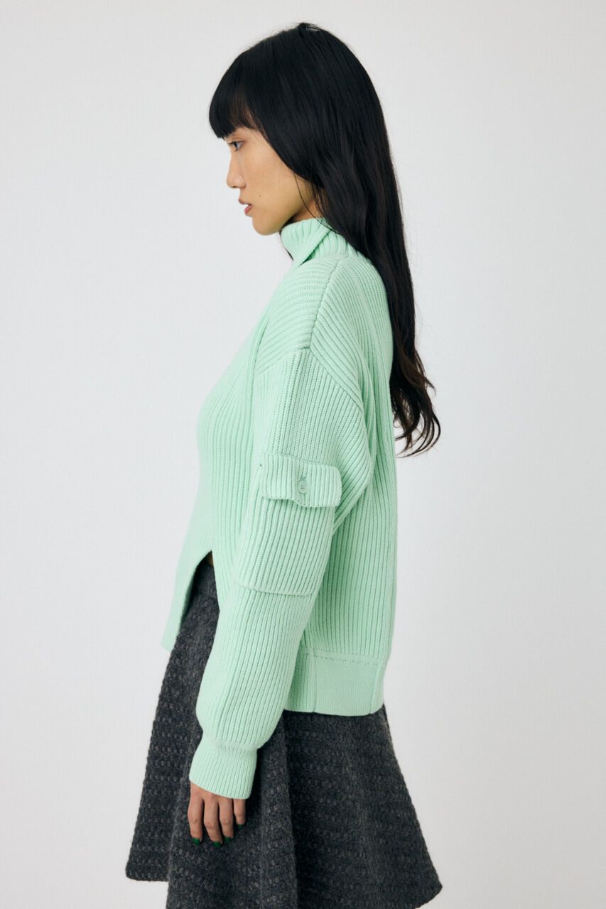 MOUSSY「SLIT ハイネックセーター」|ニット・セーター|