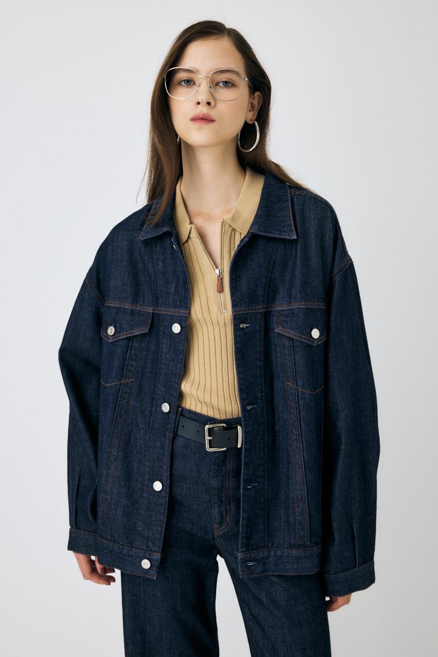 MOUSSY「TENCEL(TM) DENIM  OVER ジャケット」|デニムジャケット|One Wash1