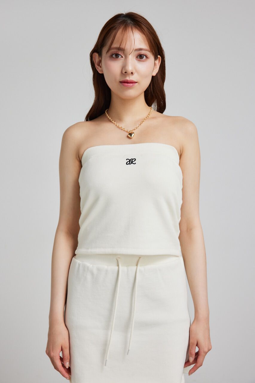 rienda「RRロゴスウェットベアTOP」|チューブトップ|