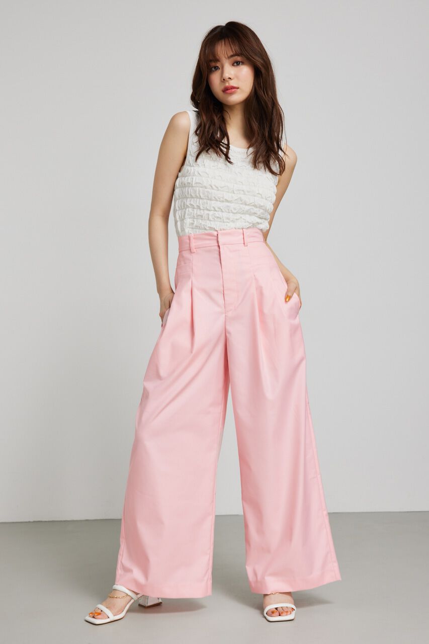 rienda「ポケットデザインタックワイドパンツ」|その他|L/PNK1