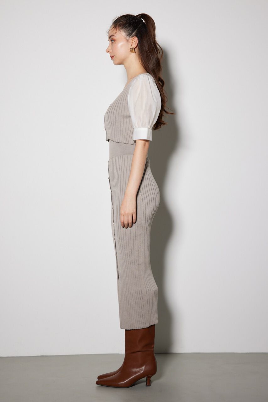 rienda「シアースリーヴコンビカーデセットワンピース」|ワンピース|