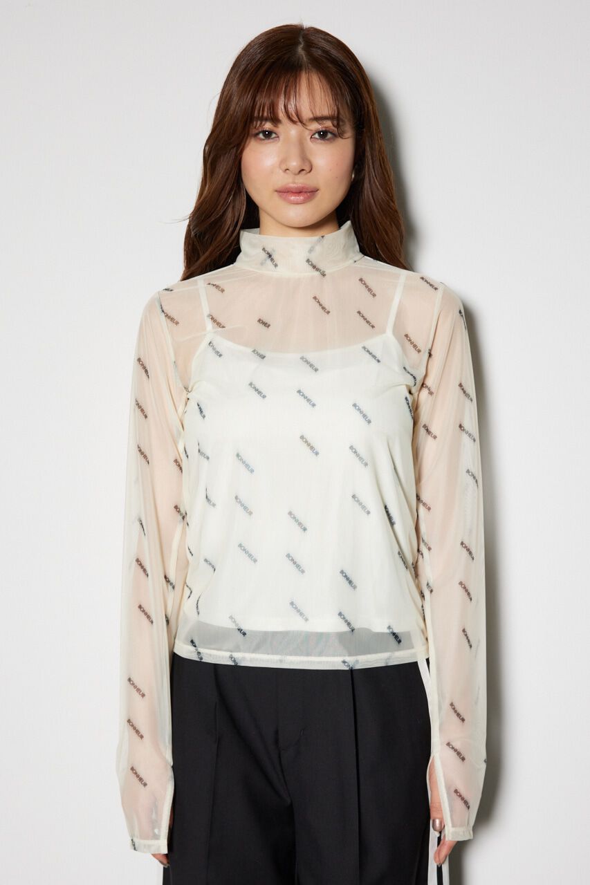 rienda「スラッシュロゴシアートップス」|Tシャツ・カットソー|