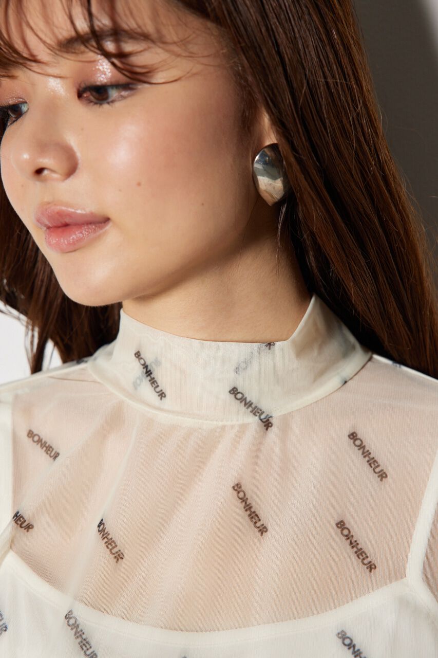 rienda「スラッシュロゴシアートップス」|Tシャツ・カットソー|