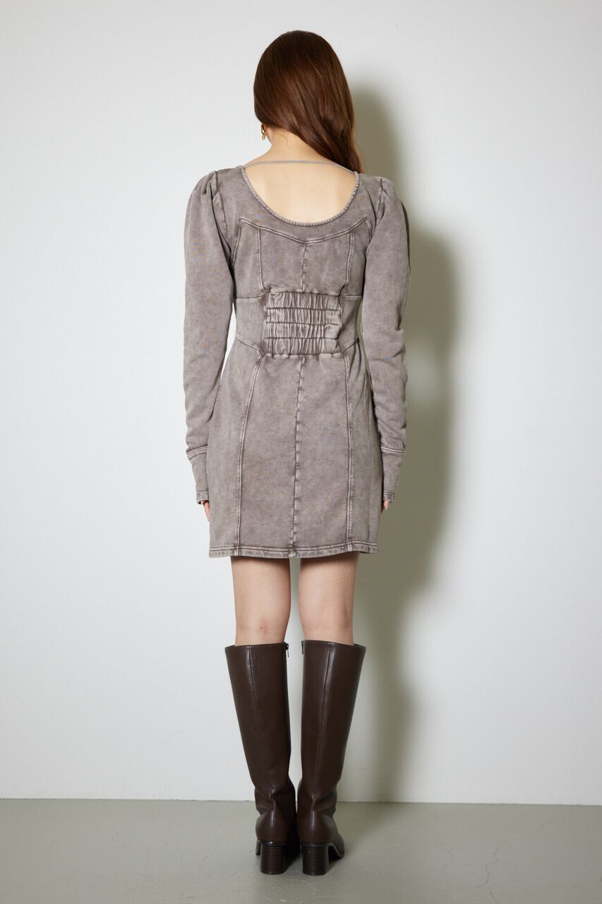 rienda「デニム風CUTタイトミニワンピース」|ワンピース|