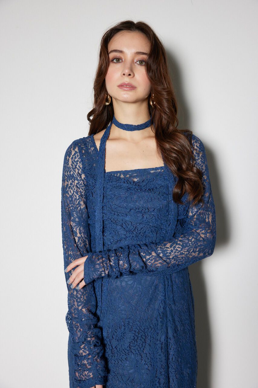 rienda「チョーカー付Iラインレースワンピース」|ワンピース|