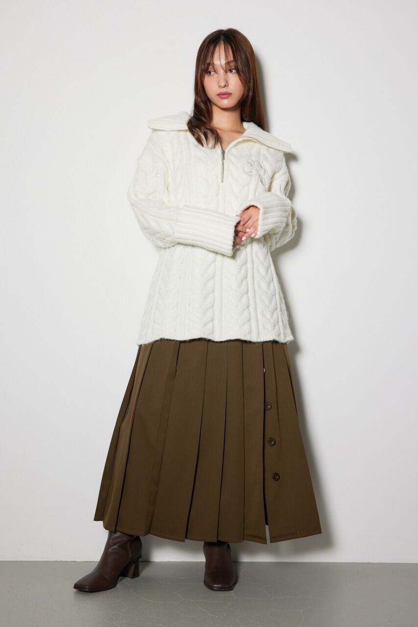 rienda「ケーブルルーズニット ワンピース」|ワンピース|