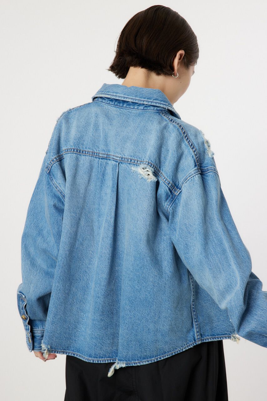 RODEO CROWNS「ダメージデニムシャツ」|シャツ・ブラウス|