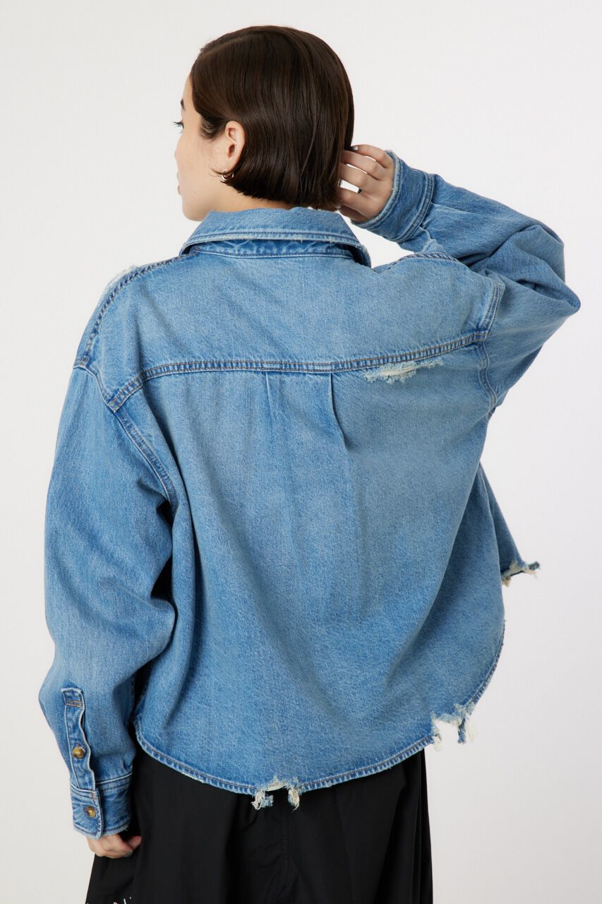 RODEO CROWNS「ダメージデニムシャツ」|シャツ・ブラウス|