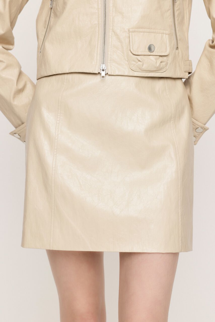 SLY「F／LEATHER TIGHT ショートスカート」|スカート|