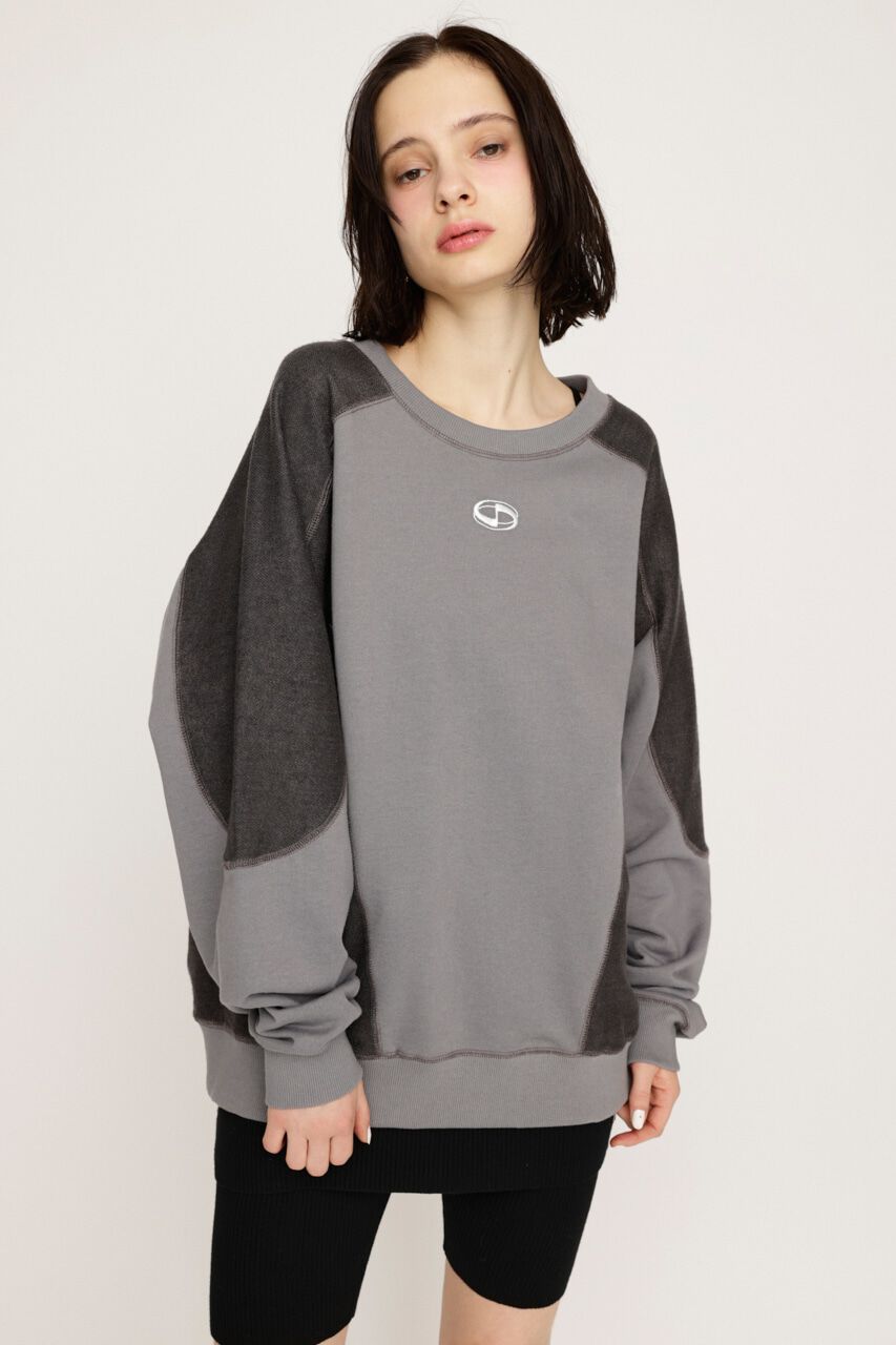 SLY「REVERSE SEAM SW トップス」|Tシャツ・カットソー|D/GRY3