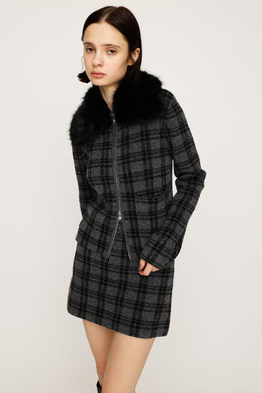 SLY「F／FUR COLLAR KNIT トップス」|その他|