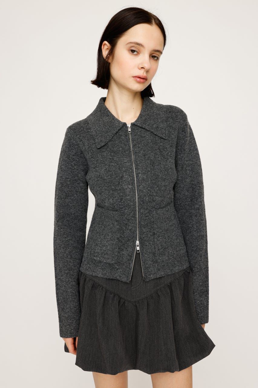 SLY「F／FUR COLLAR KNIT トップス」|その他|