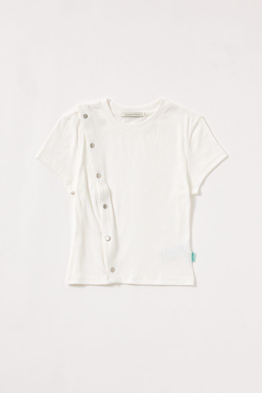 SHEL'TTER SELECT「スナップボタン Tシャツ」|Tシャツ・カットソー|WHT