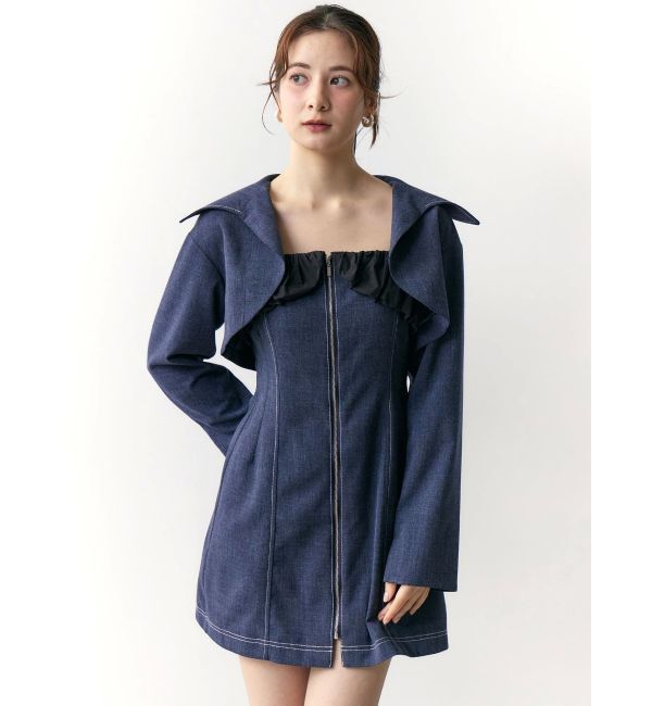 CALNAMUR「クロップドジャケット＆ミニワンピースセット」|ワンピース|