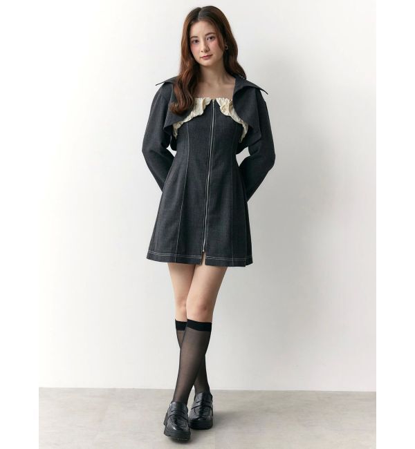 CALNAMUR「クロップドジャケット＆ミニワンピースセット」|ワンピース|